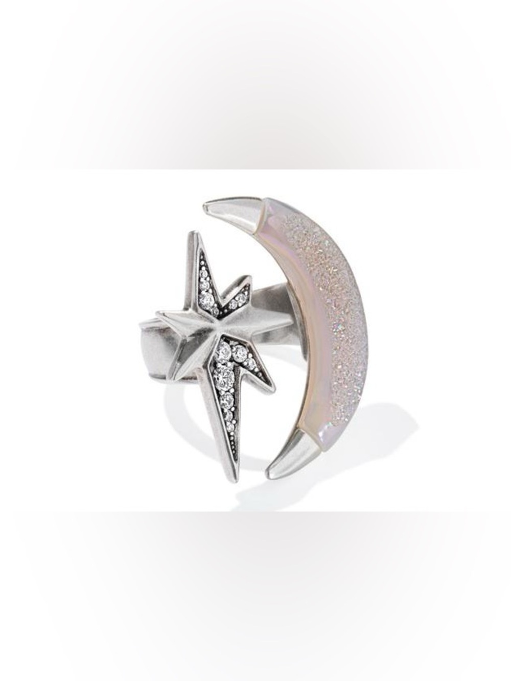 Lainey Wilson x Yellow Rose by Kendra Scott Silver Star Moon Ring SOLDOUT